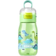 Botella Zoku Flip infantil 475 ml dino verde