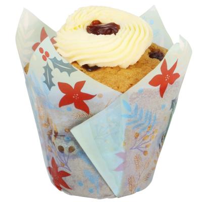 Papel muffins Tulipa x24 PME Christmas flowers
