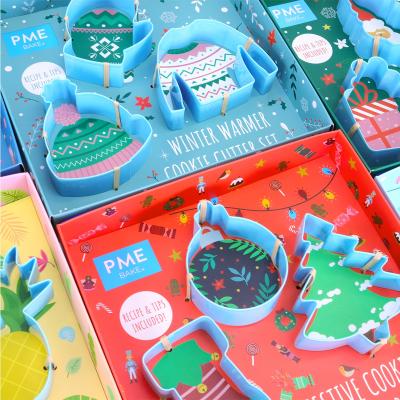 Set 3 cortadores galletas Navidad rbol PME