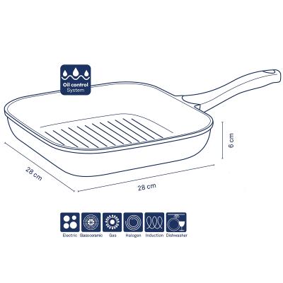 Grill full induction Stella Nova 28x28 cm