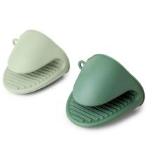 2 mini manoplas silicona verde