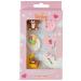Set 6 decoraciones de azcar Baby rosa