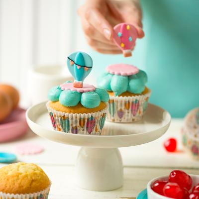 Set 6 decoraciones de azcar Baby rosa