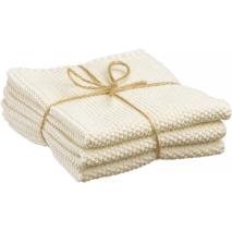Set 3 paos de mano algodn reciclado 25x25 crudos