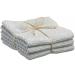 Set 3 paos de mano algodn reciclado 25x25 gris