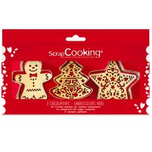 Set 3 talladors galetes i stencils Nadal