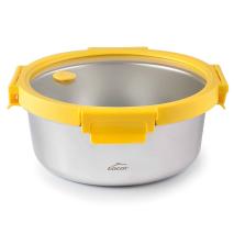 Tupper acero redondo tapa cristal