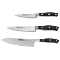 Set 3 ganivets Arcos Riviera Santoku negre