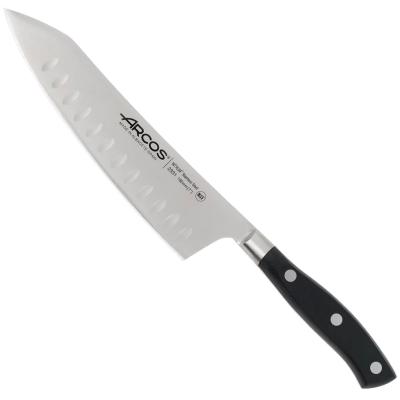 Set 3 cuchillos Arcos Riviera Santoku negro