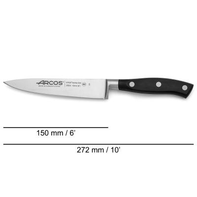 Set 3 cuchillos Arcos Riviera Santoku negro