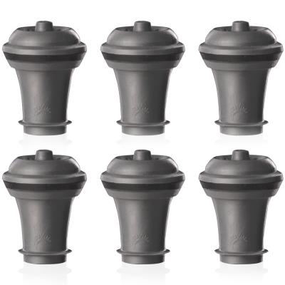 6x Tapones bomba de vaco Vacuvin vino gris