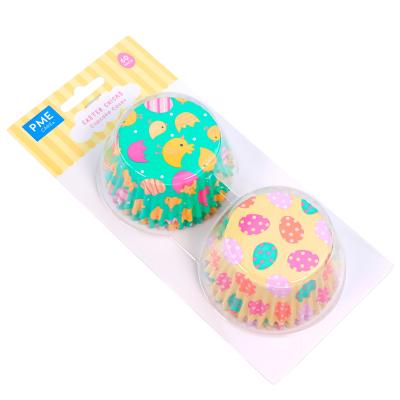 Papel cupcakes aluminio x60 PME Pollitos Pascua