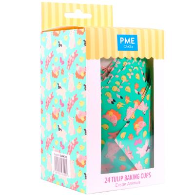 Papel muffins Tulipa x24 PME Animales Pascua