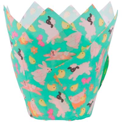 Papel muffins Tulipa x24 PME Animales Pascua