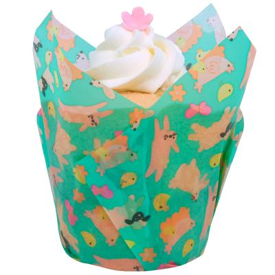 Papel muffins Tulipa x24 PME Animales Pascua