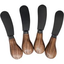 Set 4 cuchillos para untar mango madera