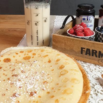 Vaso batidor Vegan pancakes con medidas