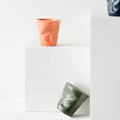 Taza espresso arrugada Revol blanco