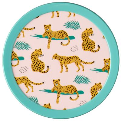 Fiambrera fruta con tenedor 300 ml Leopard