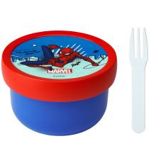 Fiambrera fruta con tenedor 300 ml Spiderman