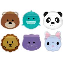 6x bosses reutilizables PEVA Zip Animals