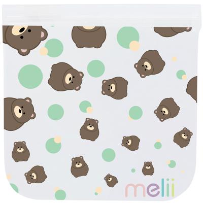 4x bolsas reutilizables PEVA Zip Osos