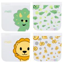 4x bosses reutilizables PEVA Zip Dino-Lle
