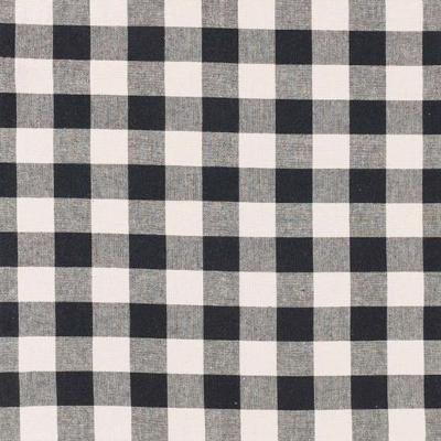 Mantel resinado redondo 140 cm Vichy negro