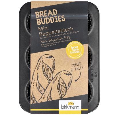 Molde x3 mini baguette perforado met�lico