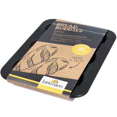 Molde x3 mini baguette perforado met�lico