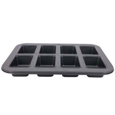 Molde x8 mini pan 9x6 cm met�lico
