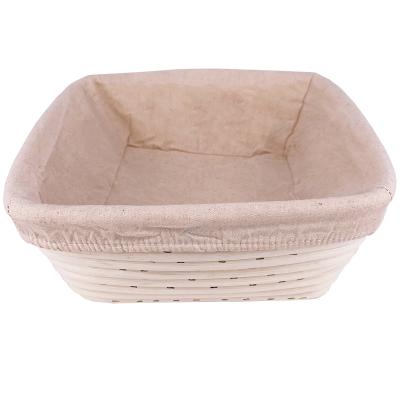 Banetton de levado pan cuadrado 25 cm con tela