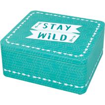 Caja Stay Wild metal 21x19 cm