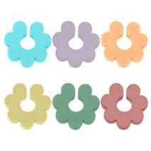 6x Marcadores de copas flores silicona