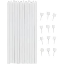 Velas blancas Extra largas x12