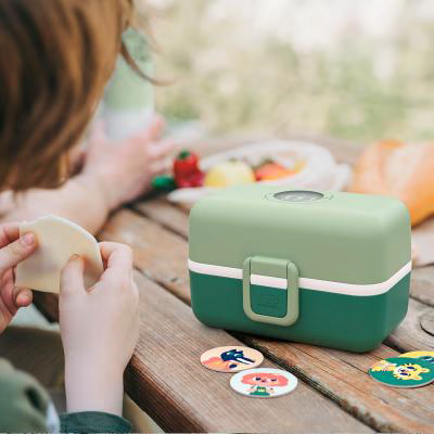 Fiambrera infantil Monbento Tresor green forest
