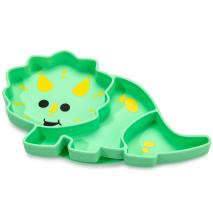 Plato infantil compartimentos y ventosa Dino