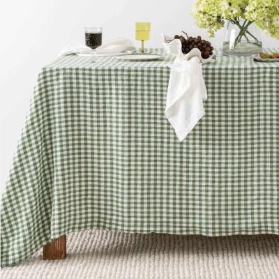 Mantel resinado Vichy kaki