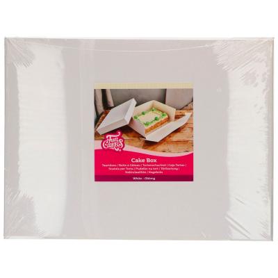 Caja para pasteles blanca 40x30x15 cm