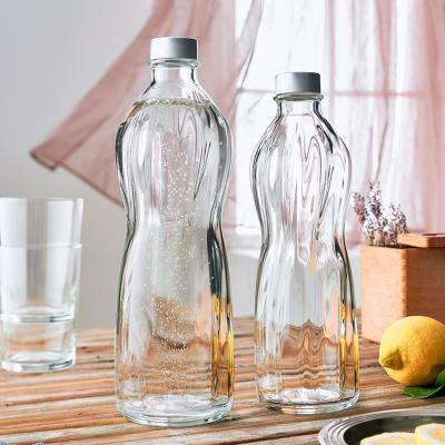 Botella cristal Aqua tapn rosca 1 L