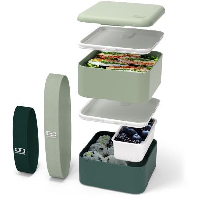 Fiambrera Monbento square 1,7 L doble verde