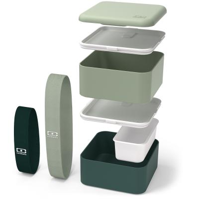 Fiambrera Monbento square 1,7 L doble verde