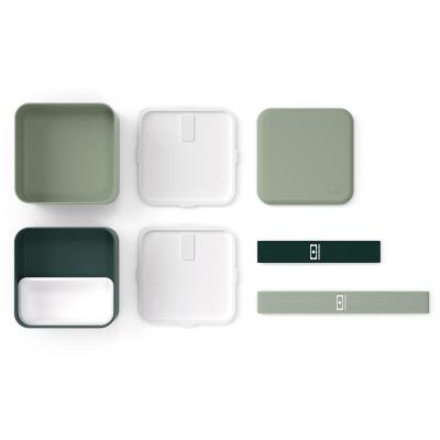 Fiambrera Monbento square 1,7 L doble verde