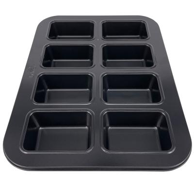 Molde x8 mini pan 9x6 cm met�lico