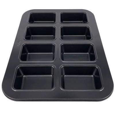 Molde x8 mini pan 9x6 cm met�lico