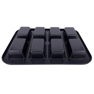 Molde x8 mini pan 9x6 cm met�lico