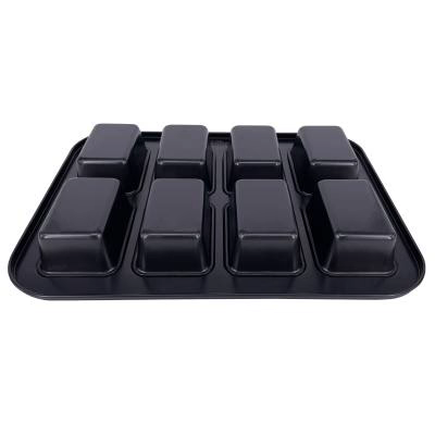 Molde x8 mini pan 9x6 cm met�lico