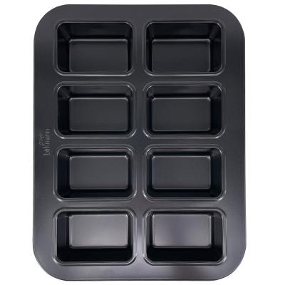 Molde x8 mini pan 9x6 cm met�lico