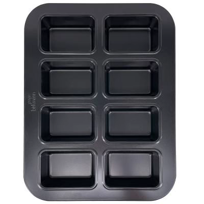 Molde x8 mini pan 9x6 cm met�lico