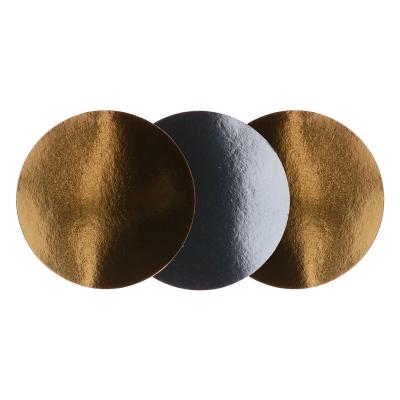 Set 3 bases pasteles redonda plata/oro 20 cm 1 mm